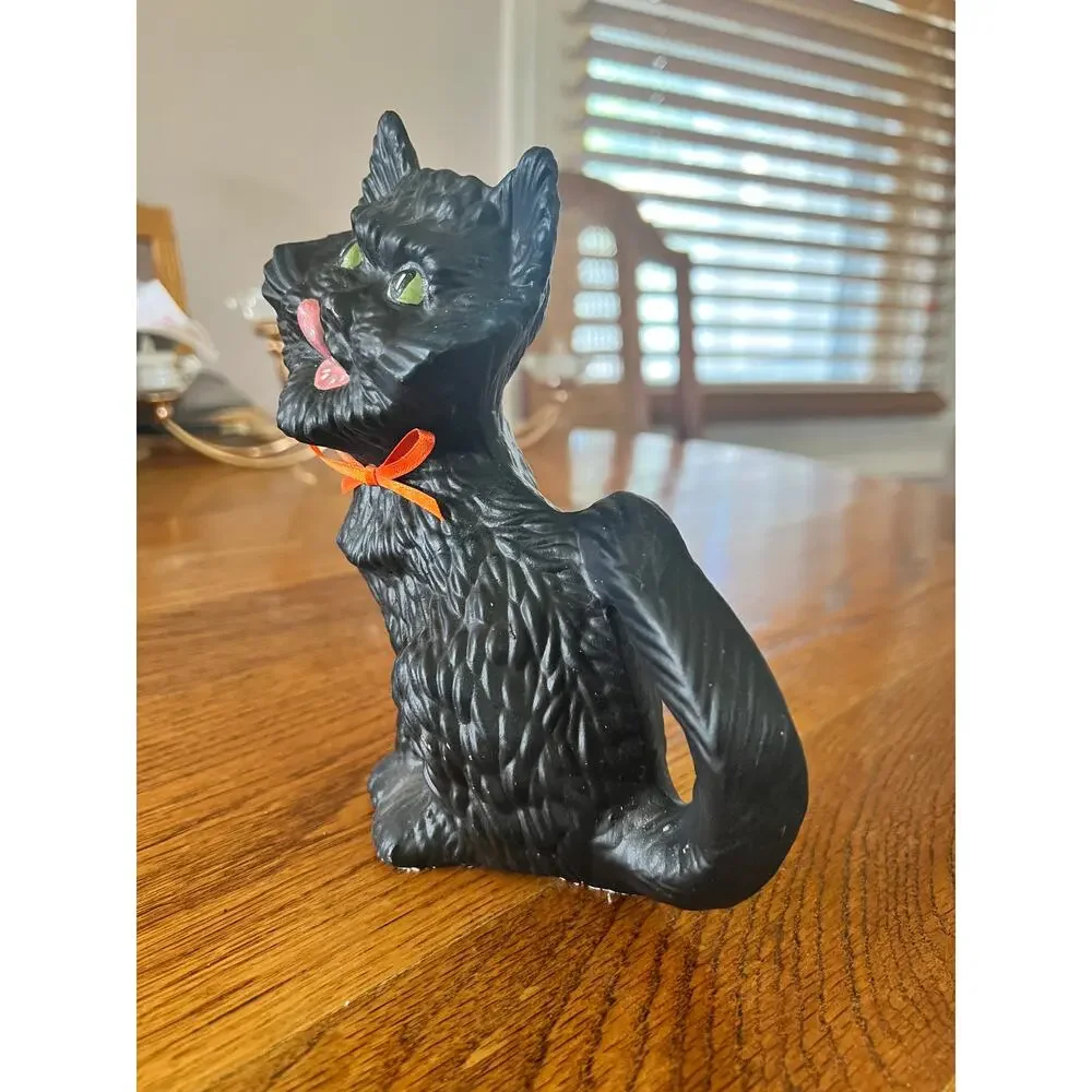 Vintage Black Cat Figurine